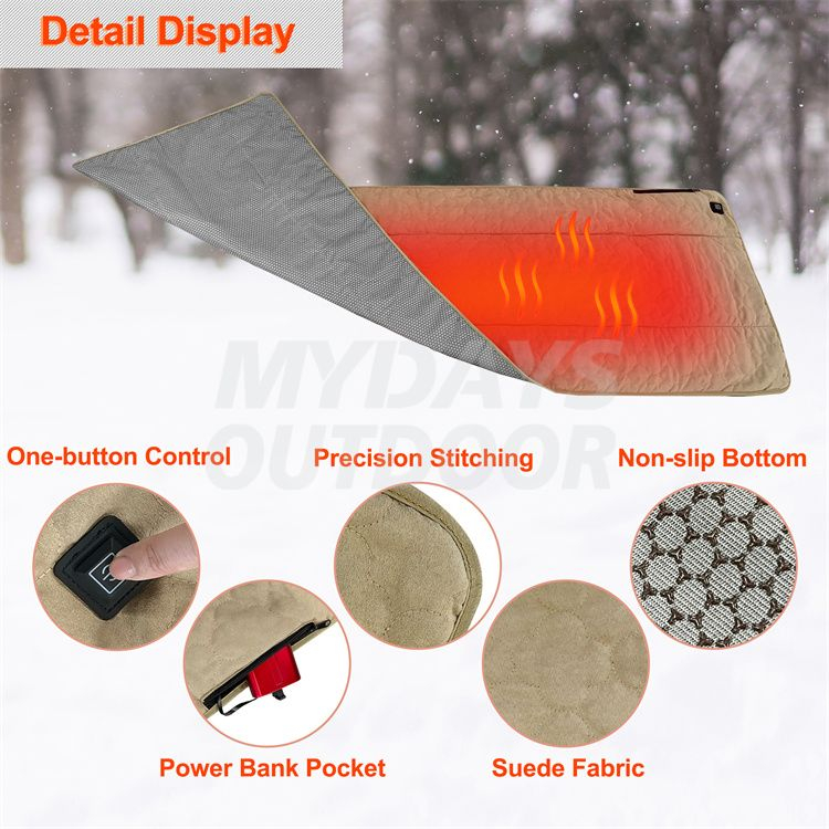 Wholesale Suede Camping Heated Sleeping Bag Liner MDSCM40 Mydays Outdoor