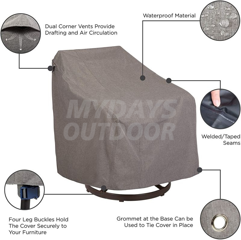 Waterproof Outdoor Swivel Lounge Chair Patio Furniture Cover MDSGC-23