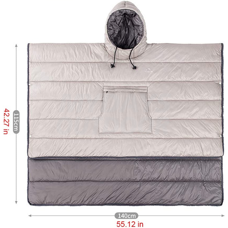 Poncho Wearable Hooded Blanket Envelope Lightweight MDSCH-2