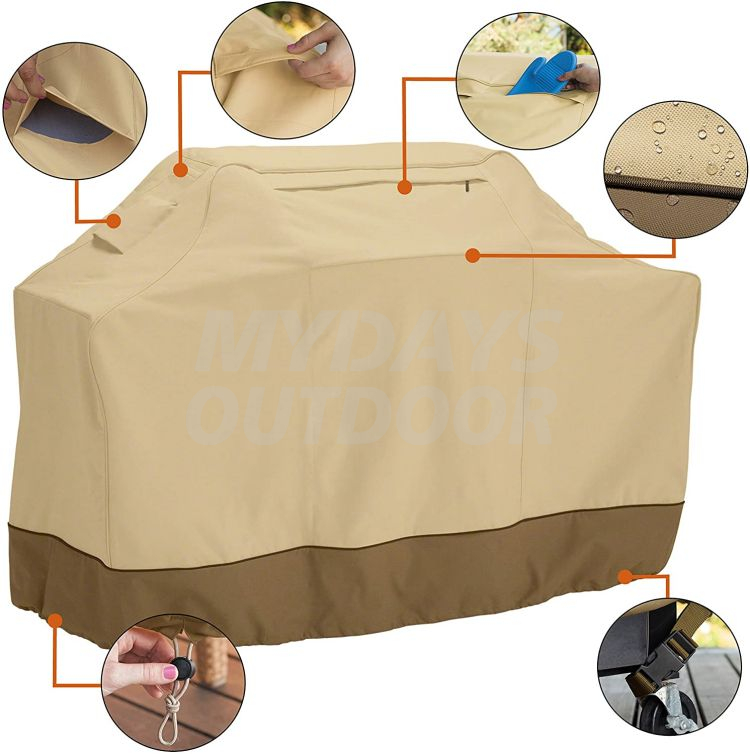 Multi-size Grill Cover Patio BBQ Grill Cover BBQ Gas Grill Cover Waterproof Weather Resistant UV and Fade Resistant MDSGC-7