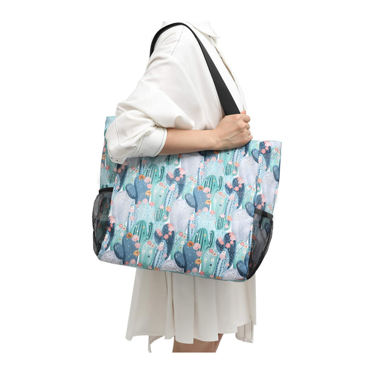 Beach Bag and Pool Bag Cute Waterproof Large Beach Tote Bag with Zipper MDSCB-4