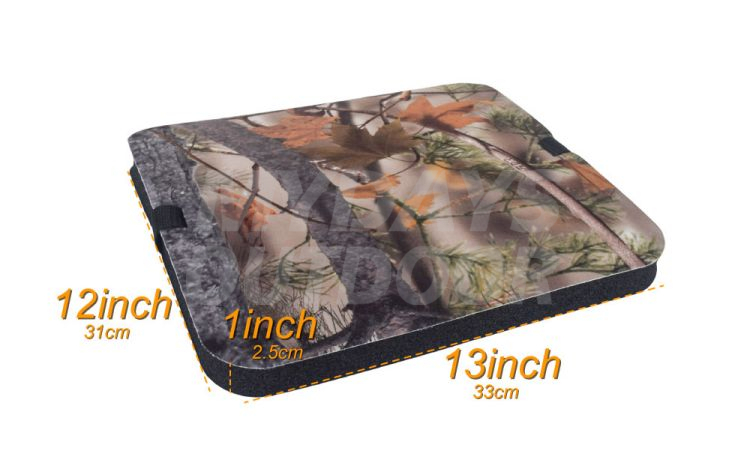 Camo Foam Mat Stadium Seat Pad with Adjustable Strap Traditional Series Insulated Hunting Seat Cushion MDSHA-6