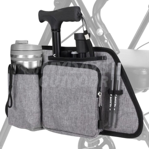 Side Bag for Rollators Small Hanging Stroller Tote Organizer with Phone Pocket MDSOW-10