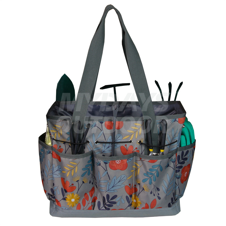 Vego Garden Tool Bag, Tote Organizer Bag with Multi Pockets Waterproof Interior and Sturdy Bottom