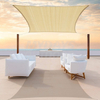 Custom-made Sand Color Triangle Sun Shade Sail for Patio UV Block for Outdoor Facility and Activities MDSGS-5