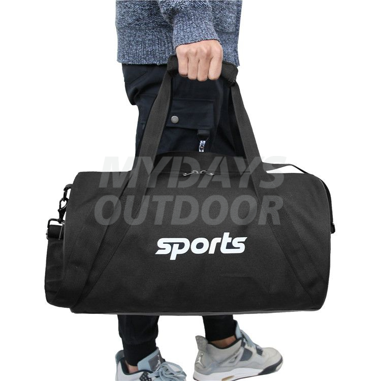 Large Capacity Custom Logo Cylinder Gym Sport Bag with Shoe Compartment MDSCU-3