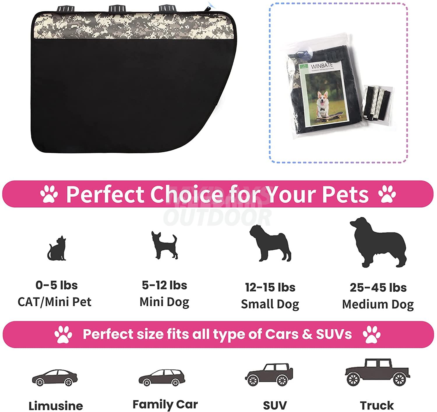 Protettore per porte per auto da cane graffiante MDSCC-014
