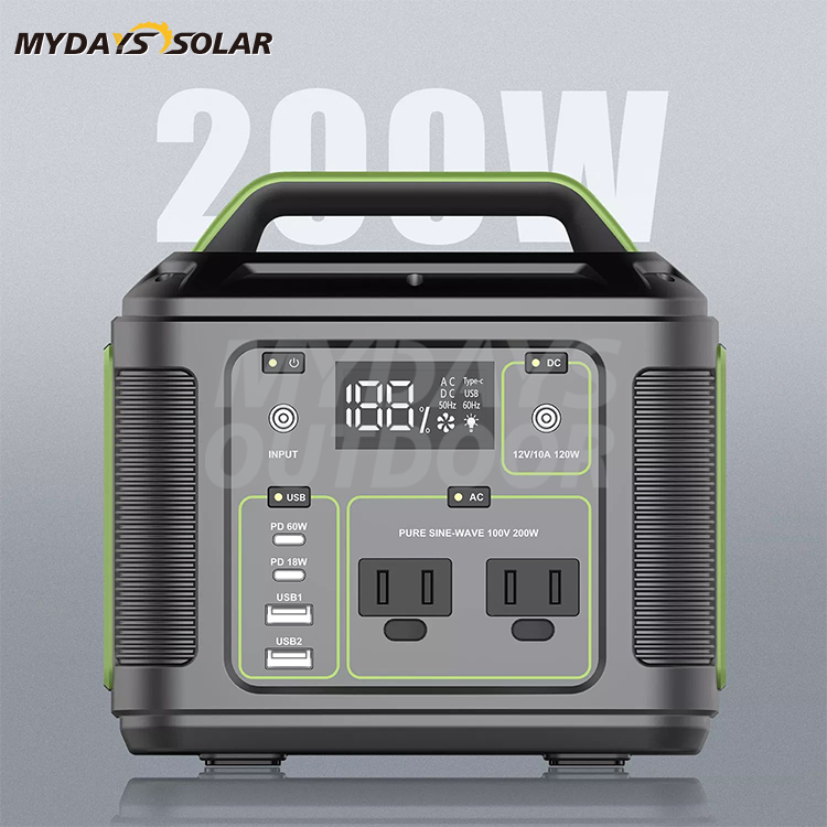 Outdoor Mini Magnetic Mobile Fast PD Battery Charger 200W Portable Power Station for Camping Emergency MDSO-15