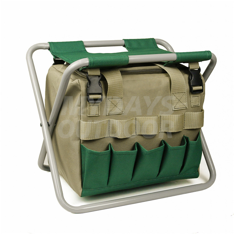 Garden Tools Set Heavy Duty Folding Stool Tote Bag and Stainless Steel Gardening Tools MDSGG-4