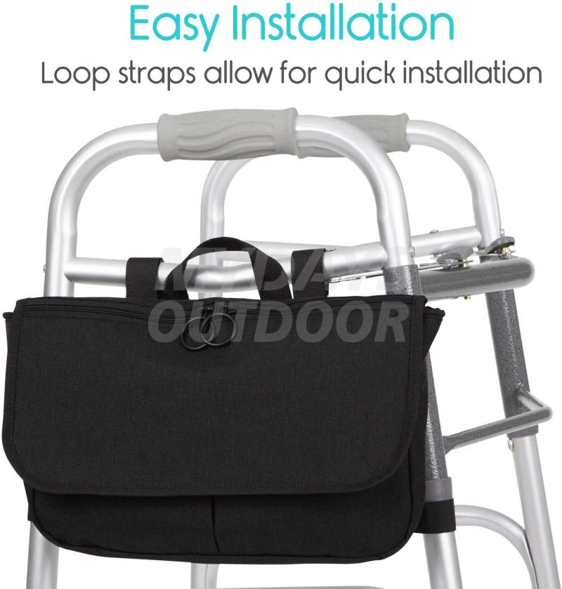 Wheelchair Carry Bag - Arm Rest Pouch for Rollator Side Storage Organizer for Elderly MDSOW-6
