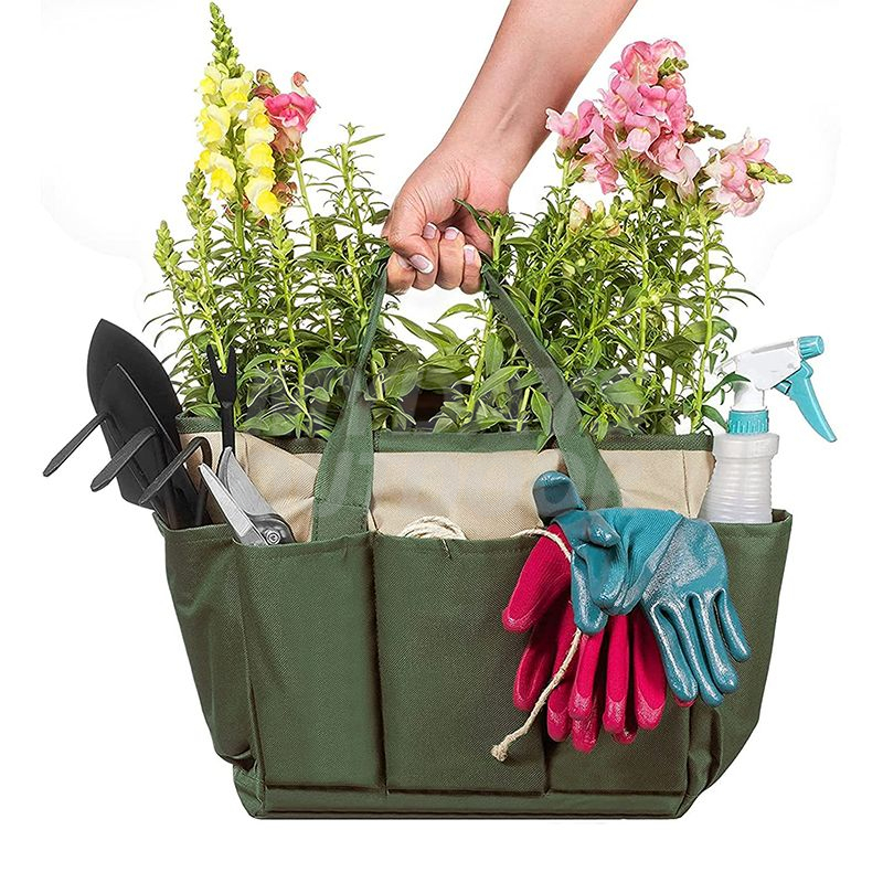 Canvas Garden Tool Bag Gardening Storage Tote Garden Plant Tool Set Store Content Bag MDSGG-6