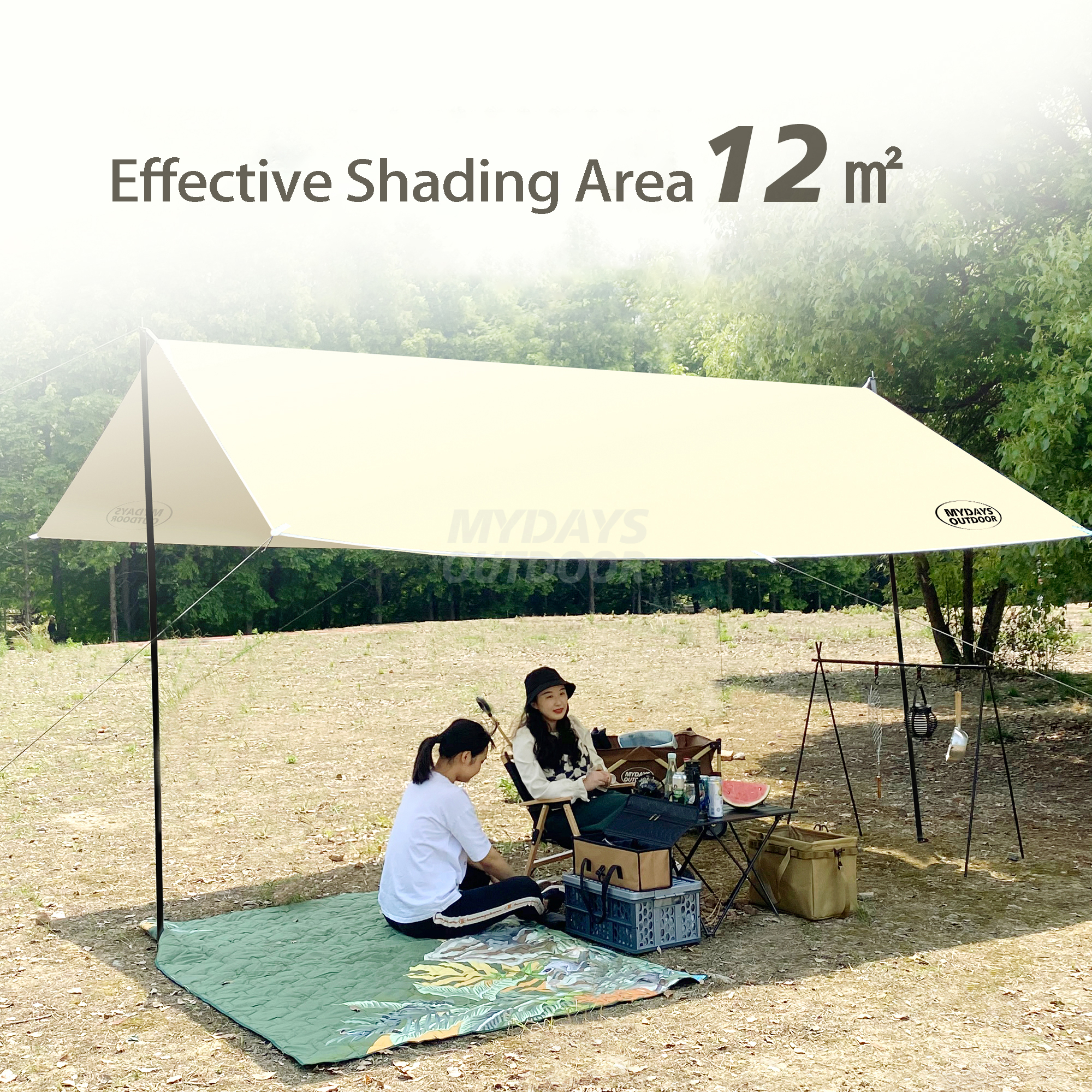 UV50+ 420D Camping Sunscreen Tarp MDSCT-7