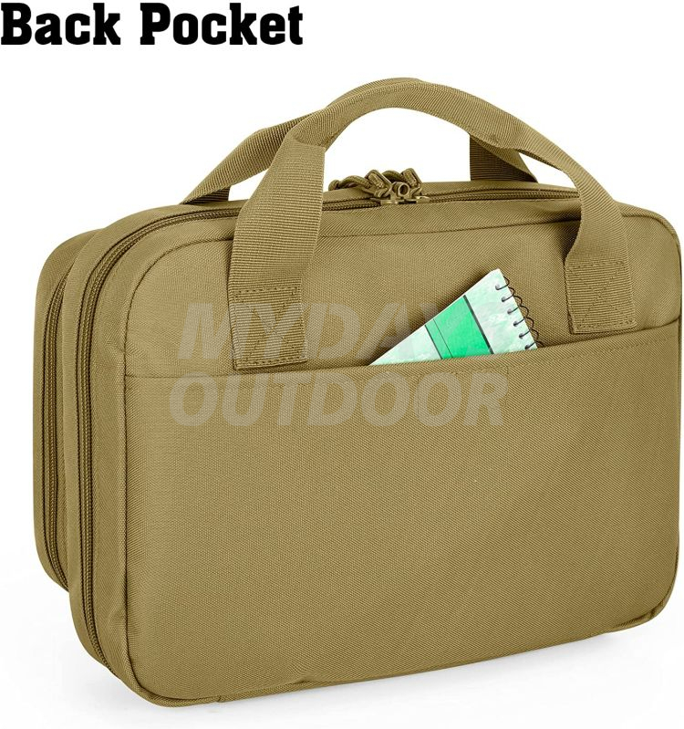 Tactical Gun Range Bag with 2 Handguns Capacity Soft Pistol Case for Handguns MDSHR-4