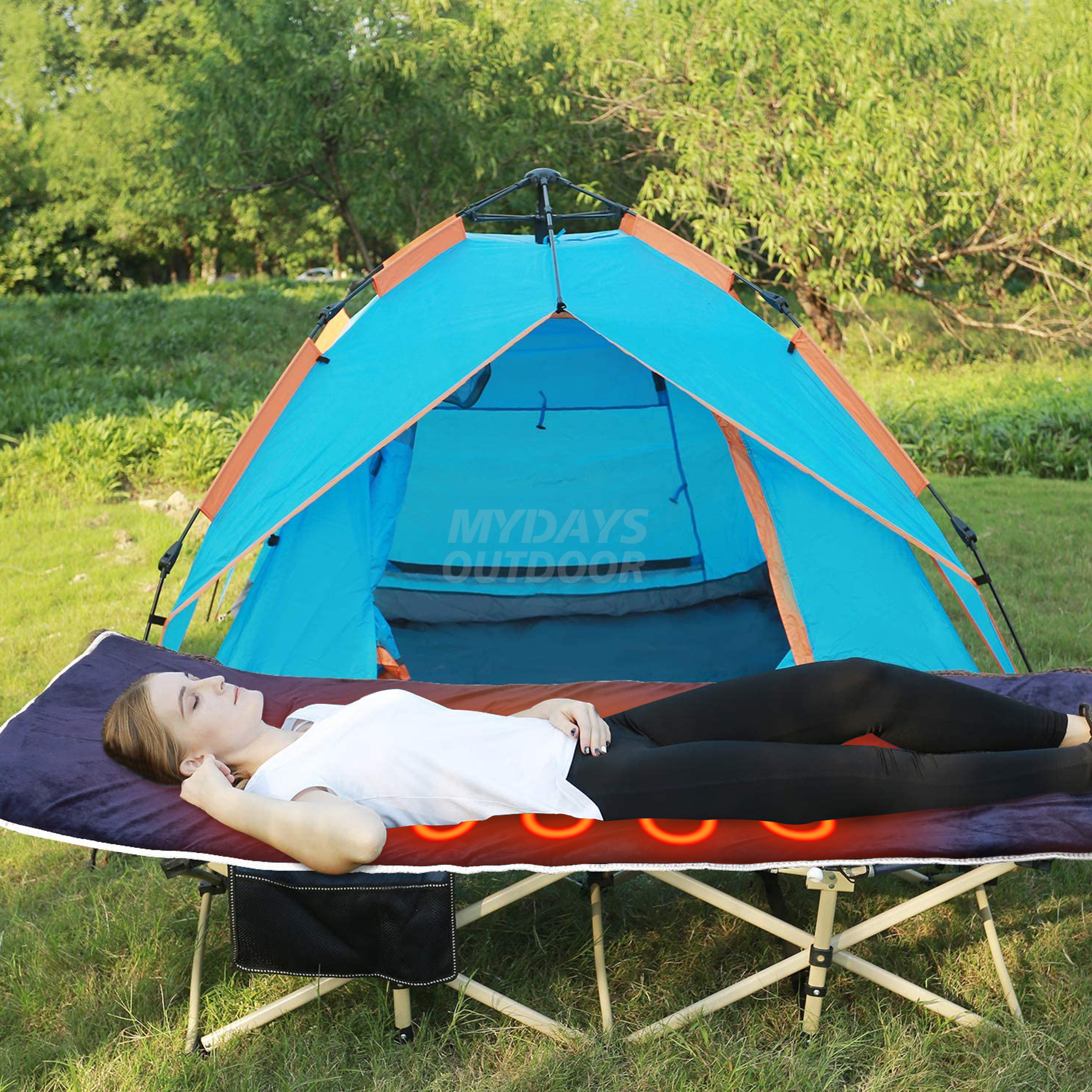Camping Cot Pads Heated Soft Comfortable Cotton Sleeping Cot Mattress Pad MDSCM-30