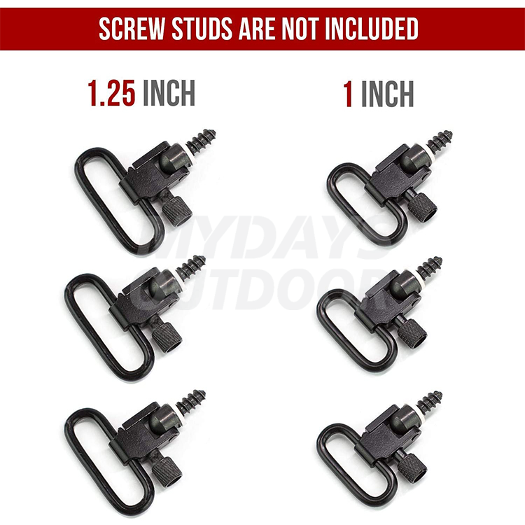 QD Sling Swivel 1" 1.25" 2 Point Sling Attachment Buckle Black MDSTA-23