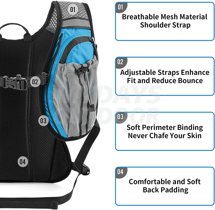 Hydration Running Vest Pack with 2L Water Bladder MDSSV-6