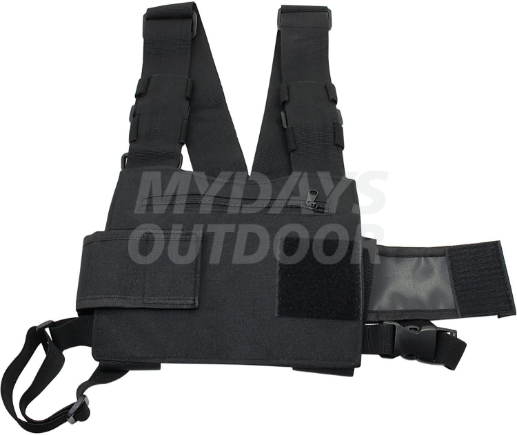 Radio Chest Harness Chest Front Pack Pouch Holster Vest Rig for Two Way Radio Walkie Talkie MDSSC-3