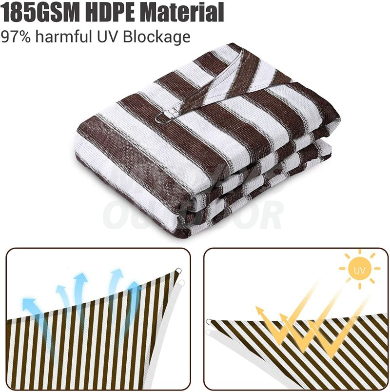 97% UV Block Sun Shade Sails Lawn Carport Cover Net Awning Canopy MDSGS-8