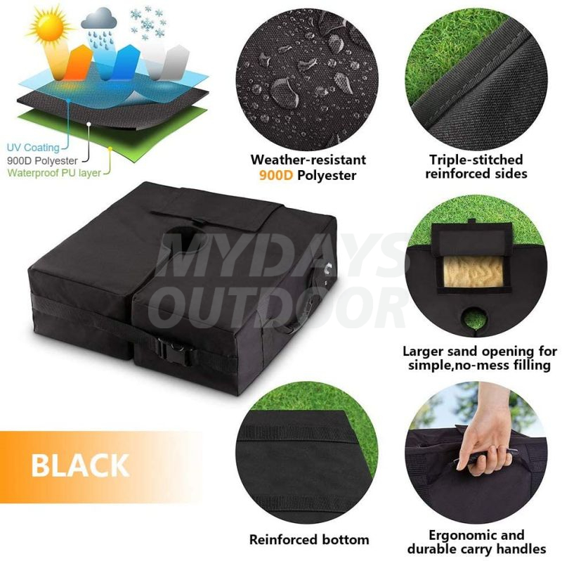 Square Umbrella Base Weight Bag Beach Tent Base Sandbags MDSGO-6