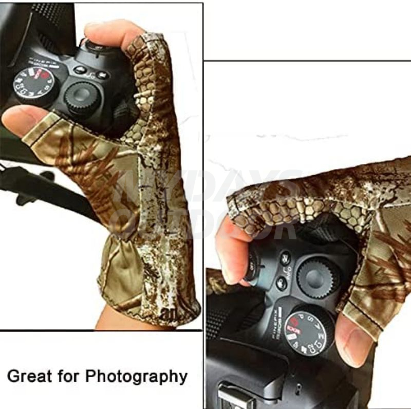 Camouflage Hunting Gloves Fingerless Gloves Pro Anti-Slip Sun Protection MDSHA-18