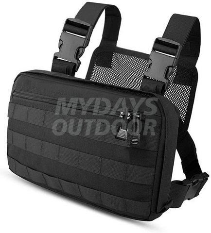 Molle Chest Harness Tactical Chest Rig For Two Way Radio Walkie Talkies MDSSC-4