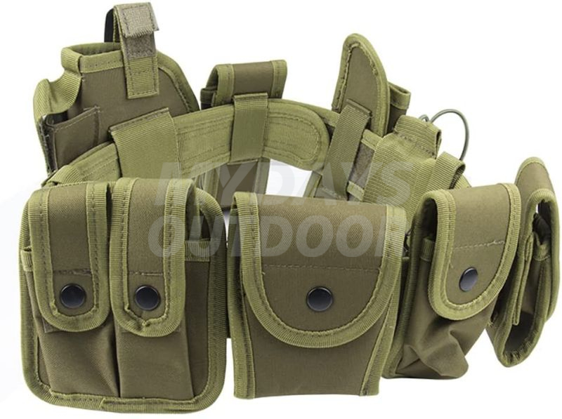 Tactical Waist Belt with 10pcs Bags Holster Set Military Duty Utility Belt MDSTA-8
