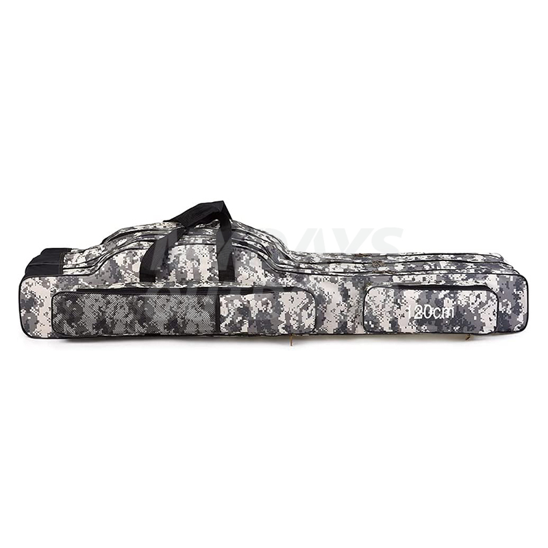 Portable Canvas Folding Fishing Rod Bag Case Fishing Gear Tackle Carry Cases MDSFR-6
