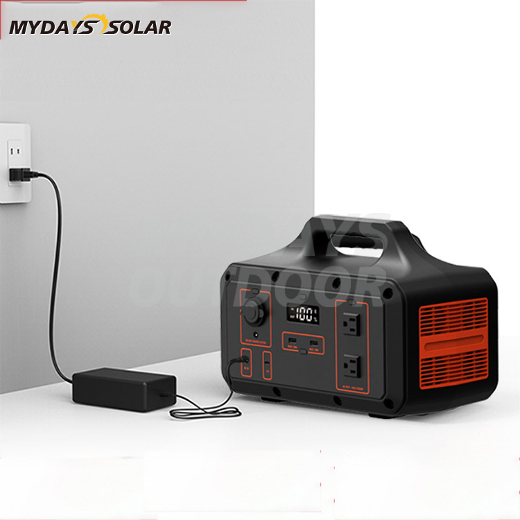 Portable Power Station 600W Solar Generator Backup Battery, 1000W AC Outlets/DC Ports MDSO-3