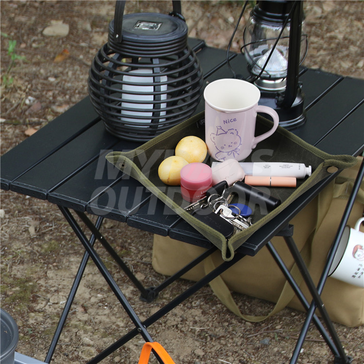 Foldable Camping Valet Tray Handmade From Water Resistant Canvas MDSCO-18