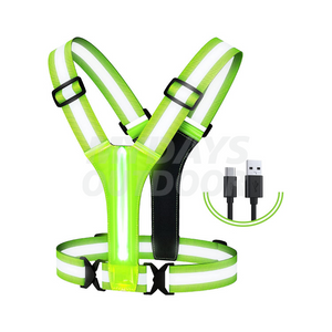  USB Rechargeable Reflective Running Vest Night Running Gear MDSSV-3