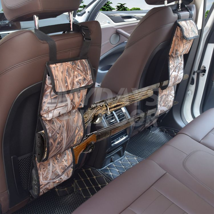 Seat Back Gun Rack, Gun Sling Bag Camo Front Seat Gun Organizer Holder for Hunting Rifles MDSHA-8