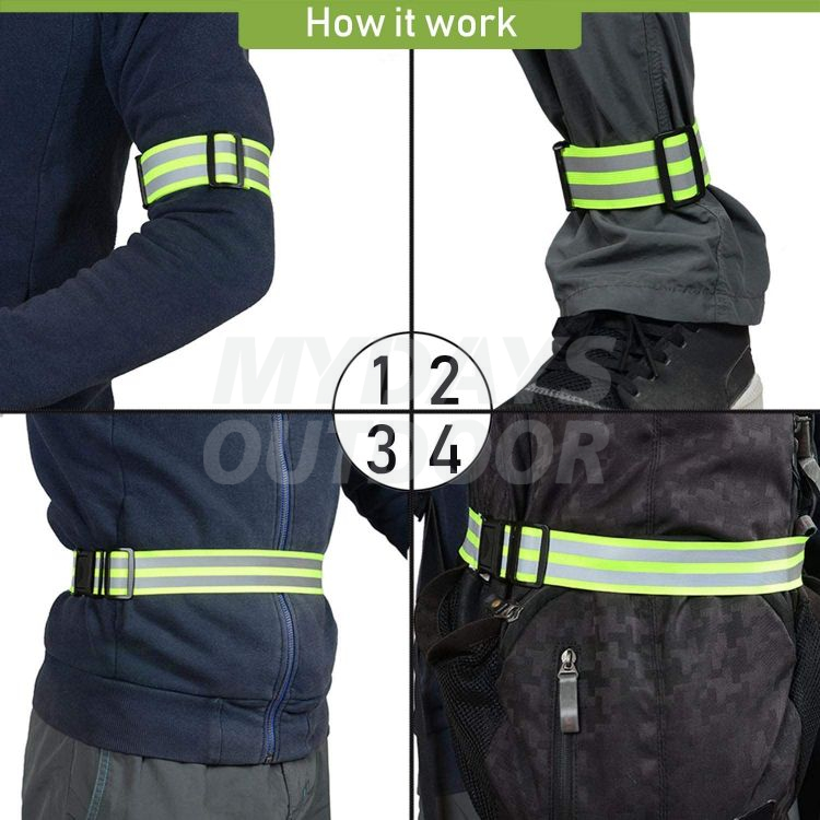 Reflective Running Vest Gear with Pocket Safety Reflective Vest Bands MDSSV-1