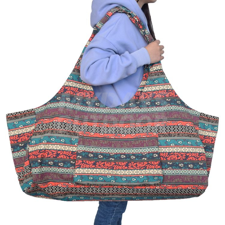 Large Yoga Mat Tote Sling Carrier with Pockets Fits Mats MDSSG-3